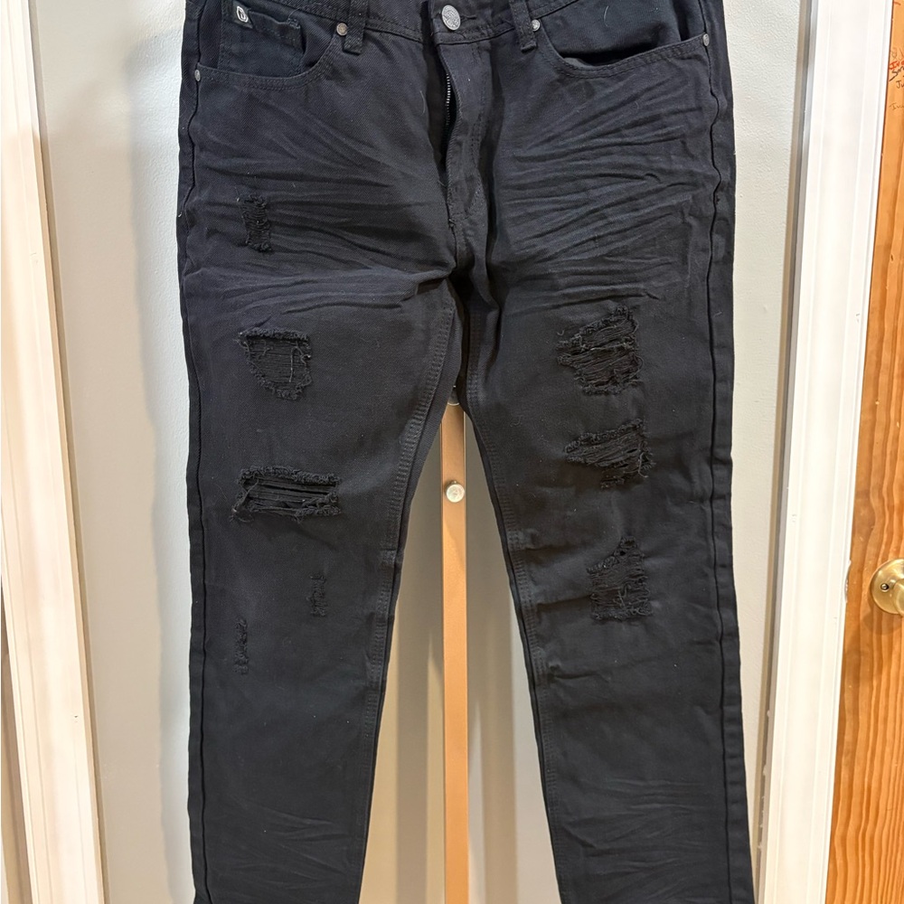 Men's Black Ripped Skinny Jeans